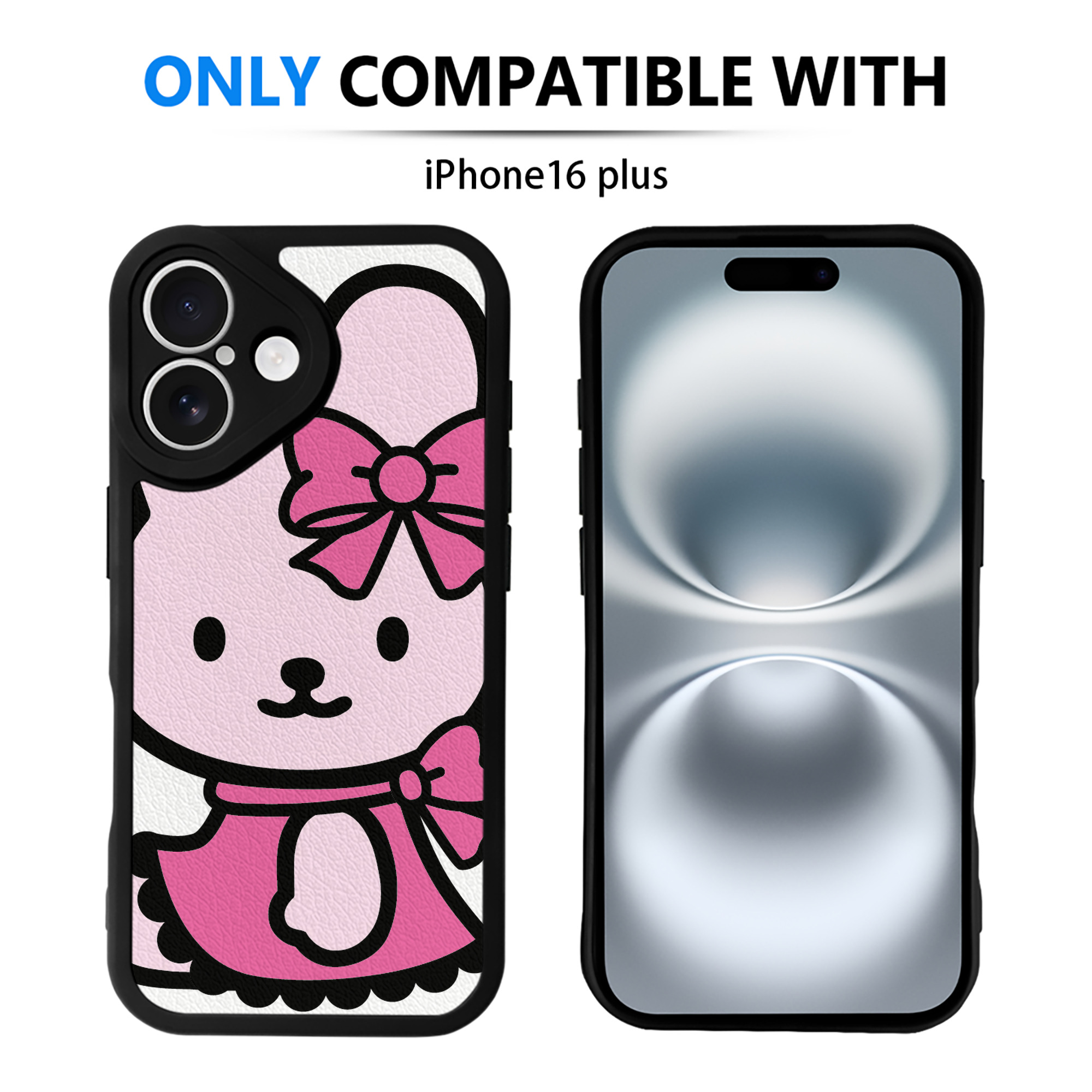 （画像用） Hello Kitty ハローキティ 【iPhone 16シリーズ対応】シリコンスマホケース（レザー調） 材質：シリコン